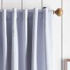 imageMartha Stewart Lido Linen Blackout Foam Lined Rod PocketBack Tab Window Curtain Panel Pair 95quot WhiteGrey