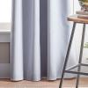 imageMartha Stewart Lido Linen Blackout Foam Lined Rod PocketBack Tab Window Curtain Panel Pair 95quot WhiteGrey
