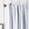 imageMartha Stewart Lido Linen Blackout Foam Lined Rod PocketBack Tab Window Curtain Panel Pair 95quot WhiteWhite