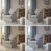 imageMartha Stewart London Swivel Chair  Solid Wood ampamp Plywood Skirted Metal Base Accent Armchair Lumbar Pillow Modern Classic Family Room Sofa Furniture Bedroom Lounge 28quotX315quotX3525quot Light BlueGrey