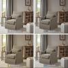 imageMartha Stewart London Swivel Chair  Solid Wood ampamp Plywood Skirted Metal Base Accent Armchair Lumbar Pillow Modern Classic Family Room Sofa Furniture Bedroom Lounge 28quotX315quotX3525quot GreyTan Multi