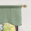 imageMartha Stewart Lucca Velvet Lined Scallop Window Curtain 50quot W x 18quot L Valance Loden GreenGreen