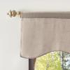 imageMartha Stewart Lucca Velvet Lined Scallop Window Curtain 50quot W x 18quot L Valance Loden GreenLinen