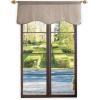 imageMartha Stewart Lucca Velvet Lined Scallop Window Curtain 50quot W x 18quot L Valance Loden GreenLinen