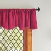 imageMartha Stewart Lucca Velvet Lined Scallop Window Curtain 50quot W x 18quot L Valance Loden GreenPomegranate