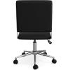 imageMartha Stewart Lulu Swivel Task Chair with Height Adjustable Seat for Home Office in Off White Faux Leather with Polished Brass FrameBlack Faux LeatherPolished Nickel Frame