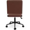 imageMartha Stewart Lulu Swivel Task Chair with Height Adjustable Seat for Home Office in Off White Faux Leather with Polished Brass FrameSaddle Brown Faux LeatherOil Rubbed Bronze Frame
