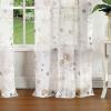 imageMartha Stewart Marthas Garden Floral SemiSheer Rod Pocket Window Curtain Single Panel 84quot MultiGold