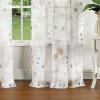 imageMartha Stewart Marthas Garden Floral SemiSheer Rod Pocket Window Curtain Single Panel 84quot MultiGold Floral