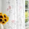 imageMartha Stewart Marthas Garden Floral SemiSheer Rod Pocket Window Curtain Single Panel 84quot MultiMulti Color