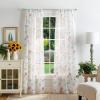 imageMartha Stewart Marthas Garden Floral SemiSheer Rod Pocket Window Curtain Single Panel 84quot MultiMulti Color