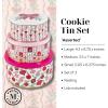imageMartha Stewart Metal Cookie Tins 3Piece Nesting Set Small Medium ampamp Large Christmas Containers for Gift ampamp Storage Ornaments and Bows