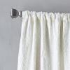 imageMartha Stewart Milan Damask Room Darkening Lined Rod Pocket Window Curtain Single Panel 84quot IvoryIvory