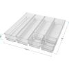 imageMartha Stewart Miles Plastic Stackable Office Desk Drawer Organizers Set of 6 ClearClear