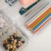 imageMartha Stewart Miles Plastic Stackable Office Desk Drawer Organizers Set of 6 ClearClear