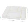 imageMartha Stewart Miles Plastic Stackable Office Desk Drawer Organizers Set of 6 ClearClearGold Trim