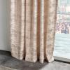 imageMartha Stewart Monroe Metallic Velvet Back Tab Window Curtain Panel Pair 95 BlushBlush