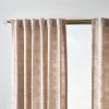 imageMartha Stewart Monroe Metallic Velvet Back Tab Window Curtain Panel Pair 95 BlushBlush