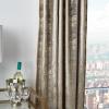 imageMartha Stewart Monroe Metallic Velvet Back Tab Window Curtain Panel Pair 95 BlushGrey