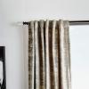 imageMartha Stewart Monroe Metallic Velvet Back Tab Window Curtain Panel Pair 95 BlushGrey