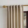 imageMartha Stewart Naples Chenille Solid Back Tab Window Curtain Panel Pair 84quot NavyNatural