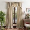imageMartha Stewart Naples Chenille Solid Back Tab Window Curtain Panel Pair 84quot NavyNatural