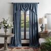 imageMartha Stewart Naples Chenille Solid Back Tab Window Curtain Panel Pair 84quot NavyNavy