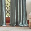 imageMartha Stewart Naples Chenille Solid Back Tab Window Curtain Panel Pair 84quot NavyOlive