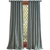 imageMartha Stewart Naples Chenille Solid Back Tab Window Curtain Panel Pair 84quot NavyOlive