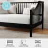 imageMartha Stewart Neely Platform Daybed with Wood Spindles Solid Wood Frame No Box Spring Needed Twin Size BlackBlack