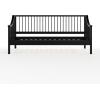 imageMartha Stewart Neely Platform Daybed with Wood Spindles Solid Wood Frame No Box Spring Needed Twin Size BlackBlack