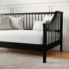 imageMartha Stewart Neely Platform Daybed with Wood Spindles Solid Wood Frame No Box Spring Needed Twin Size BlackBlack