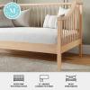 imageMartha Stewart Neely Platform Daybed with Wood Spindles Solid Wood Frame No Box Spring Needed Twin Size BlackLight Beech