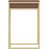 imageMartha Stewart Ollie Home Office Desk with 3 Drawers in Walnut Wood Grain with Polished Brass HardwareWalnut TopPolished Brass Frame