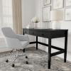 imageMartha Stewart Rhett Home Office Desk with 3 Drawers and Tapered Legs in Black with Oil Rubbed Bronze HardwareBlack FrameOil Rubbed Bronzed Hardware