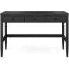 imageMartha Stewart Rhett Home Office Desk with 3 Drawers and Tapered Legs in Black with Oil Rubbed Bronze HardwareBlack FrameOil Rubbed Bronzed Hardware