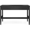 imageMartha Stewart Rhett Home Office Desk with 3 Drawers and Tapered Legs in Black with Oil Rubbed Bronze HardwareBlack FrameOil Rubbed Bronzed Hardware