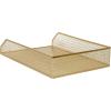 imageMartha Stewart Ryder 2 Pack Gold Mesh Metal Paper Letter Inbox Tray Desktop Organizer