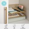 imageMartha Stewart Ryder 3 Tier Desk Letter Tray Organizer Stackable Steel Mesh Inbox Tray for Files Papers or Letters Gold