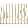 imageMartha Stewart Ryder Gold Mesh Metal 9 Slot Triangle Magazine File Holder Desktop Organizer Sorter