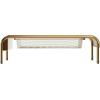 imageMartha Stewart Ryder Gold Mesh Metal Desktop Monitor Stand Riser with Organizer Drawer and Side Storage