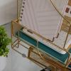 imageMartha Stewart Ryder Gold Mesh Metal Large Desktop Organizer With Paper File Letter Holder Organizer and Drawer