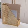 imageMartha Stewart Ryder Gold Mesh Metal Single Slot Magazine File Holder Desktop Organizer 975 x 375 x 115