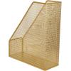 imageMartha Stewart Ryder Gold Mesh Metal Single Slot Magazine File Holder Desktop Organizer 975 x 375 x 115