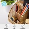 imageMartha Stewart Ryder Gold Mesh Metal Small Desktop Organizer for Office Accessories Notebooks Pen Holder and Drawer