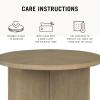 imageMartha Stewart Sadie Round Coffee Table  Starburst Veneer Top Reclaimed Greige Wood Finish Modern Accent for Living Room Lounge or Sitting Area 22quot x Dia 24quot H