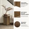 imageMartha Stewart Sadie Round Coffee Table  Starburst Veneer Top Walnut Brown Wood Finish Modern Accent for Living Room Lounge or Sitting Area 22quot x Dia 24quot H