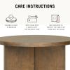 imageMartha Stewart Sadie Round Coffee Table  Starburst Veneer Top Walnut Brown Wood Finish Modern Accent for Living Room Lounge or Sitting Area 22quot x Dia 24quot H