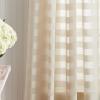 imageMartha Stewart Sandy Sheer Rod Pocket Window Curtain Panel Pair 95quot WhiteIvory