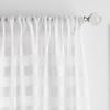 imageMartha Stewart Sandy Sheer Rod Pocket Window Curtain Panel Pair 95quot WhiteWhite